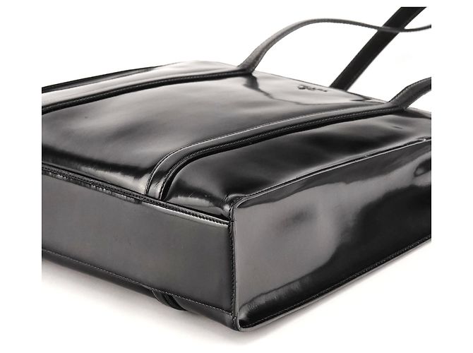 Prada Borsa tote sport 1995 in pelle spazzolato nera - vista 9