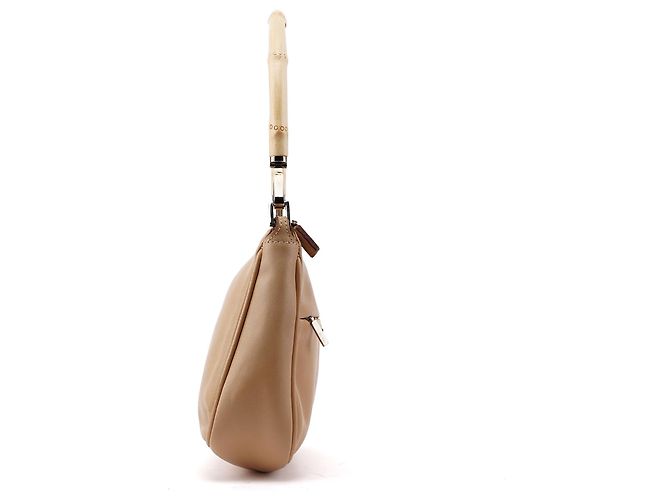 Bamboo Gucci Borsa a tracolla in vitello beige con bambù - vista 2