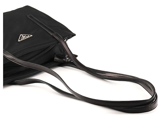 Prada Borsa Tote 1995 Black Tessuto Nappa - vista 11