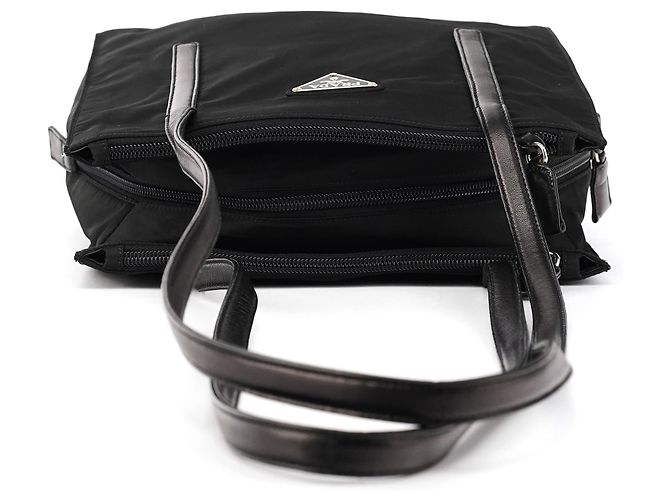 Prada Borsa Tote 1995 Black Tessuto Nappa - vista 4