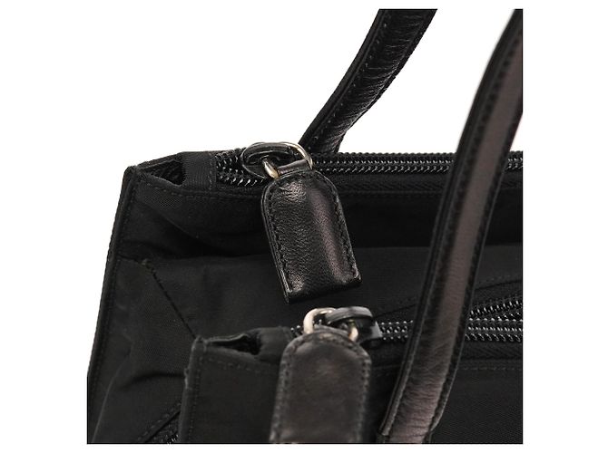 Prada Borsa Tote 1995 Black Tessuto Nappa - vista 8
