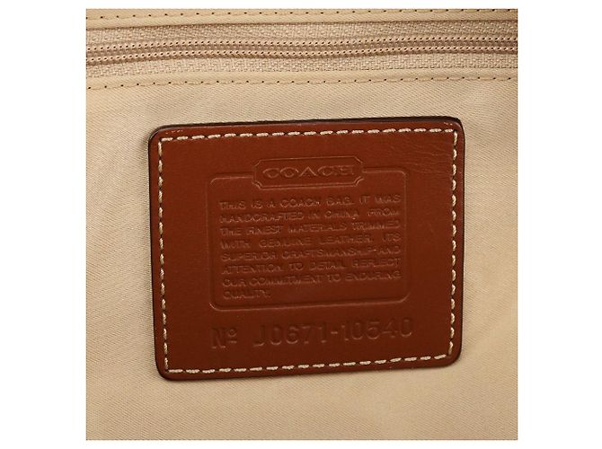Coach 10540 Borsa Boston Signature Canvas Beige Brown - vista 11