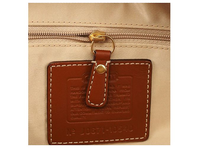 Coach 10540 Borsa Boston Signature Canvas Beige Brown - vista 12