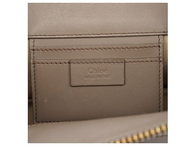 Chloé Borsa Roy 2-Way in pelle e camoscio grigia - vista 16