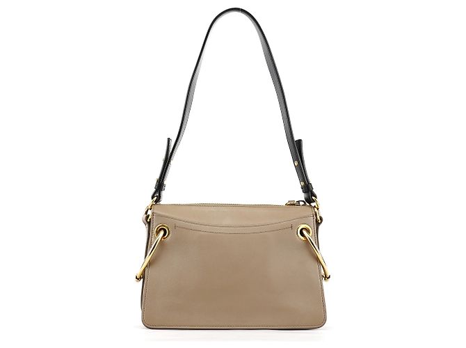 Chloé Borsa Roy 2-Way in pelle e camoscio grigia - vista 3
