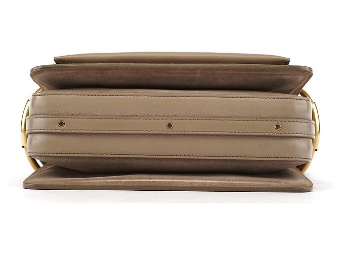 Chloé Borsa Roy 2-Way in pelle e camoscio grigia - vista 5