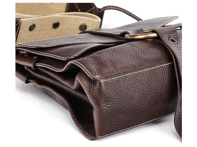Dolce & Gabbana Borsa a tracolla con anello in pelle marrone - vista 7
