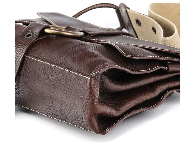 Dolce & Gabbana Borsa a tracolla con anello in pelle marrone - vista 8