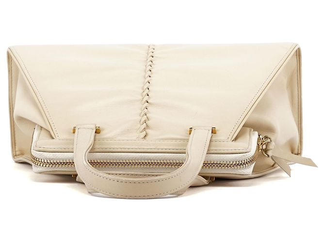 Chloé Borsa a mano in pelle beige - vista 4