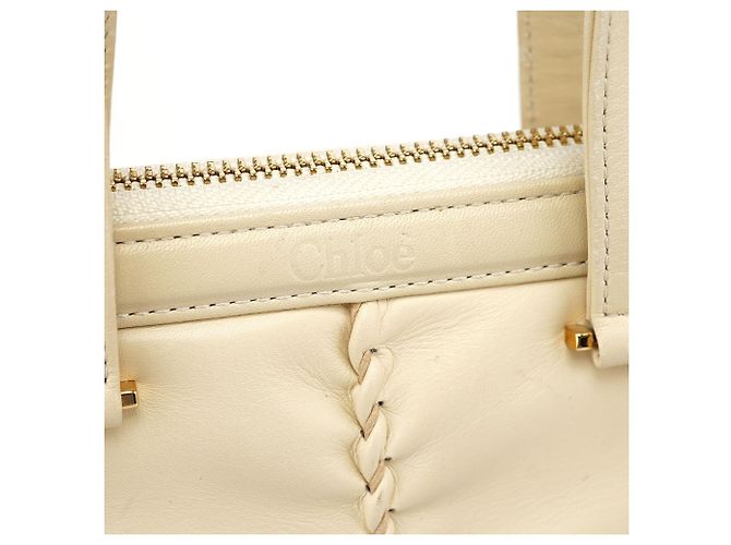 Chloé Borsa a mano in pelle beige - vista 6