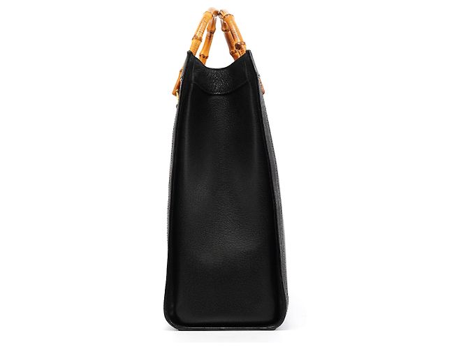 Gucci Borsa Tote Diana Bamboo in pelle nera - vista 2
