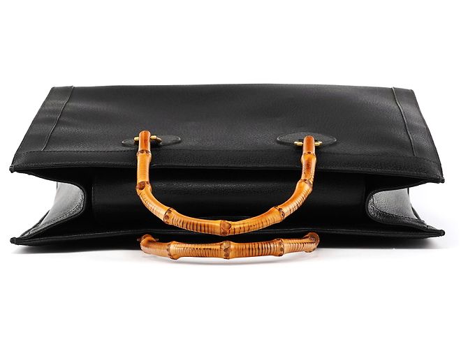 Gucci Borsa Tote Diana Bamboo in pelle nera - vista 4