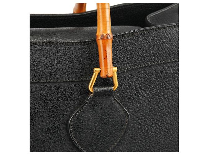 Gucci Borsa Tote Diana Bamboo in pelle nera - vista 6