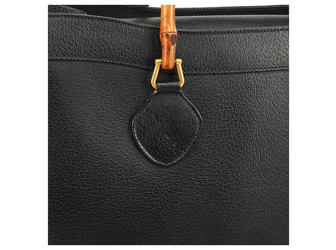 Gucci Borsa Tote Diana Bamboo in pelle nera - vista 7