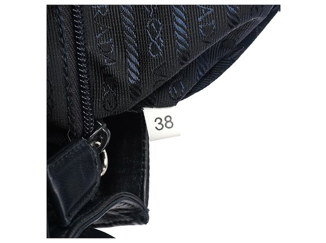 Prada Borsa a tracolla Navy Nappa Trend Nylon Buckle - vista 12