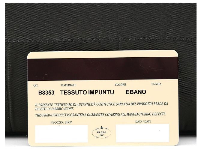 Prada Borsa Tote B8353 Dark Green Tessuto Impuntu con tracolla a catena - vista 11