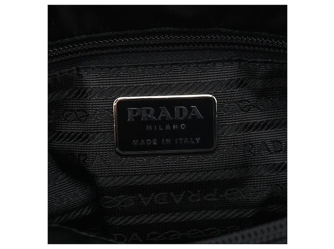 Prada Borsa Tote B8353 Dark Green Tessuto Impuntu con tracolla a catena - vista 12