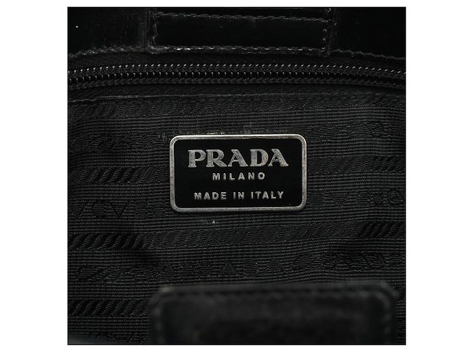 Prada Borsa a tracolla 1998 in pelle Vitello nera - vista 11