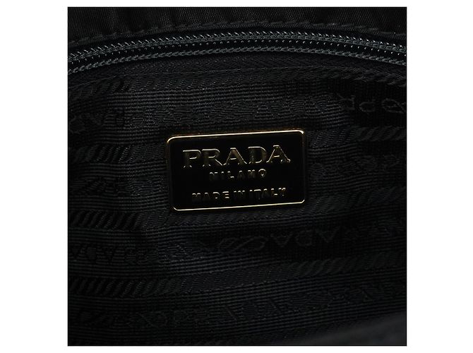 Prada Borsa Tote B2514 Black Gold Tessuto Metallo - vista 12