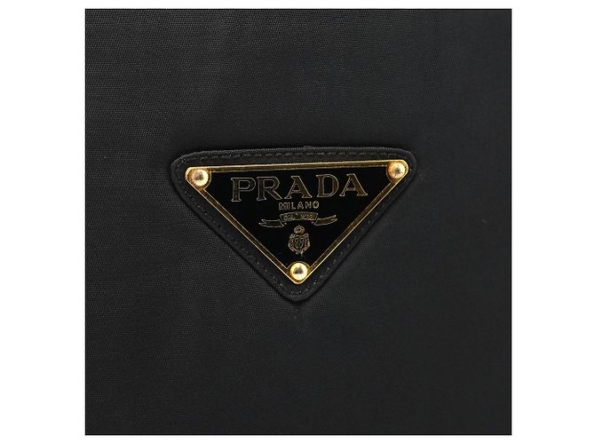 Prada Borsa Tote B2514 Black Gold Tessuto Metallo - vista 7