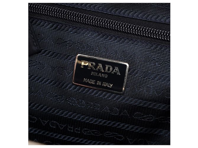 Prada Borsa Tote City in Tessuto blu navy - vista 12