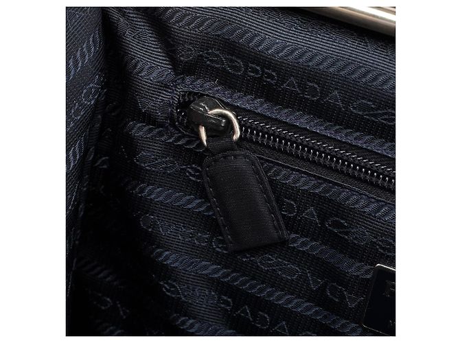Prada Borsa Tote City in Tessuto blu navy - vista 13