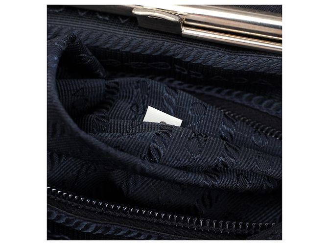 Prada Borsa Tote City in Tessuto blu navy - vista 14