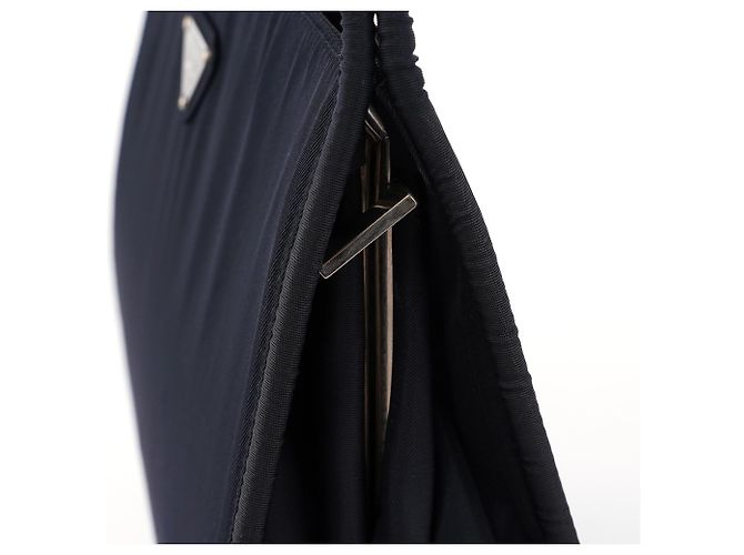Prada Borsa Tote City in Tessuto blu navy - vista 6