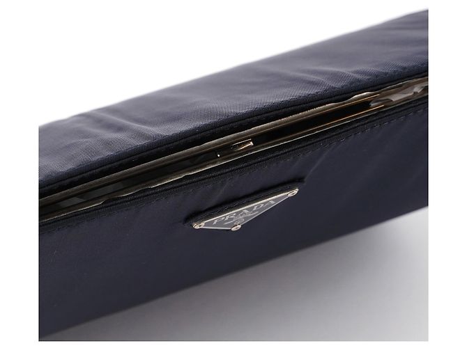 Prada Borsa Tote City in Tessuto blu navy - vista 7
