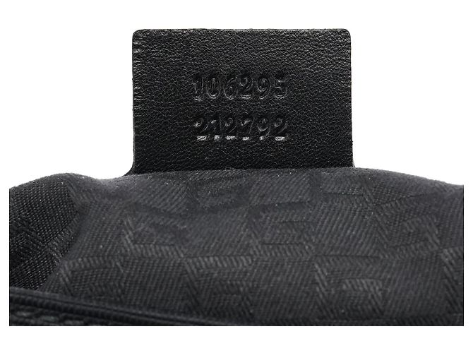 Gucci 106295 Borsa a tracolla in nylon e pelle nera - vista 14