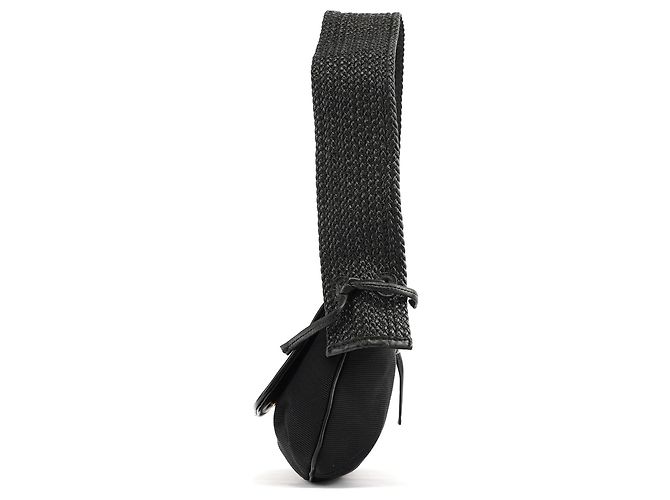 Gucci 106295 Borsa a tracolla in nylon e pelle nera - vista 2
