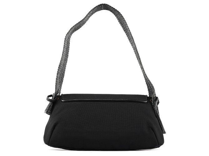 Gucci 106295 Borsa a tracolla in nylon e pelle nera - vista 3