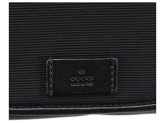 Gucci 106295 Borsa a tracolla in nylon e pelle nera - vista 6