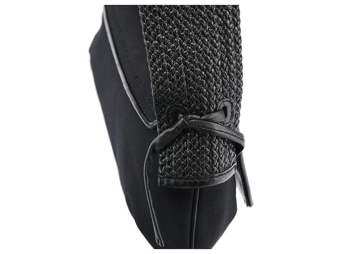 Gucci 106295 Borsa a tracolla in nylon e pelle nera - vista 7
