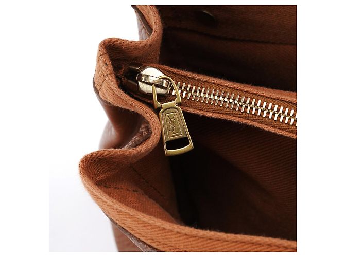 Yves Saint Laurent 283761 Borsa 2-Way Muse Two in pelle Light Brown - vista 13