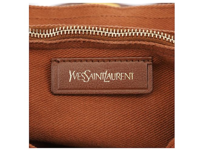 Yves Saint Laurent 283761 Borsa 2-Way Muse Two in pelle Light Brown - vista 14