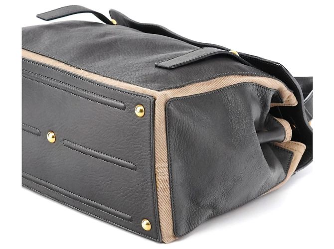 Yves Saint Laurent 229680 Borsa Muse Two in pelle marrone - vista 10