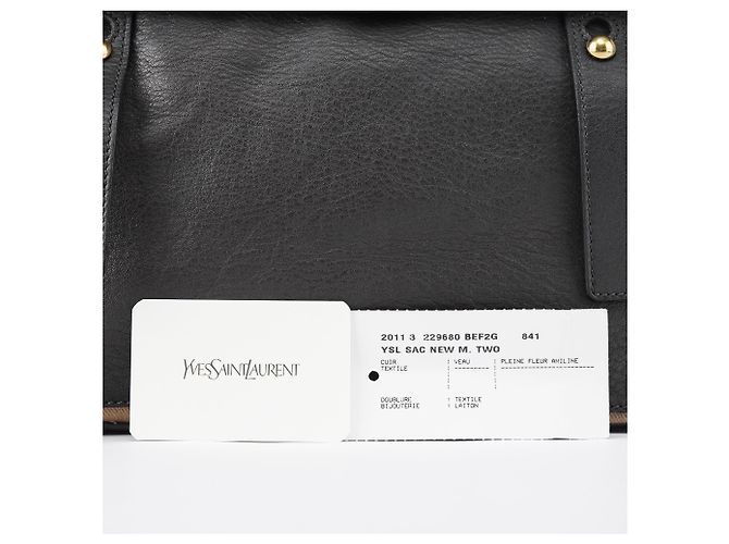Yves Saint Laurent 229680 Borsa Muse Two in pelle marrone - vista 14