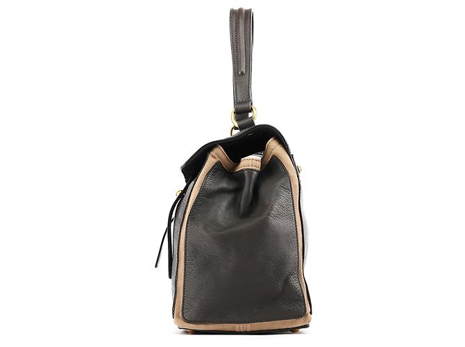 Yves Saint Laurent 229680 Borsa Muse Two in pelle marrone - vista 2