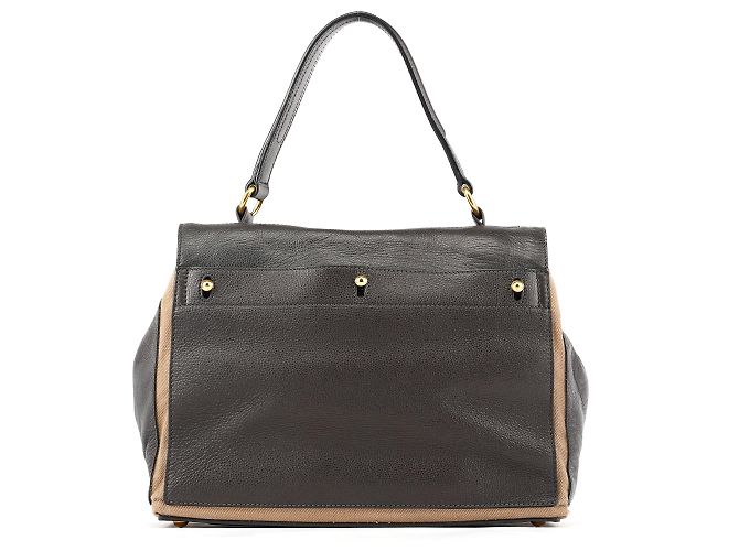 Yves Saint Laurent 229680 Borsa Muse Two in pelle marrone - vista 3