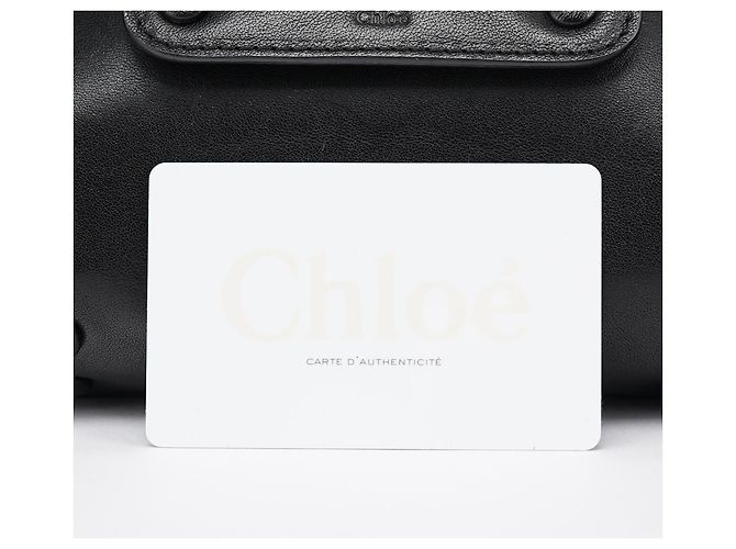 Chloé Borsa Tote 2-Way in pelle di vitello Beige Black - vista 18