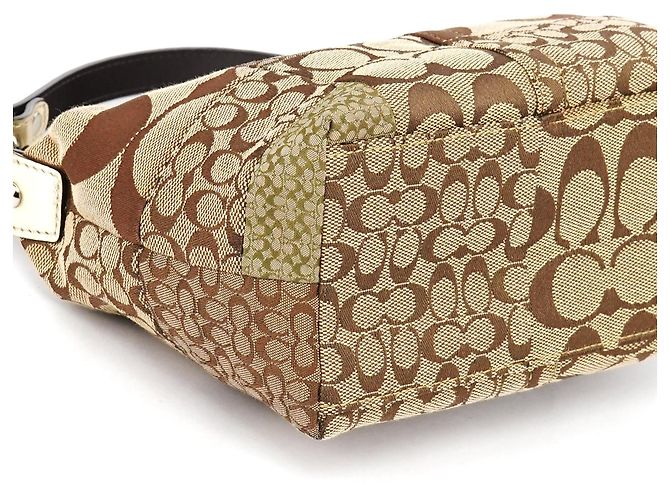 Coach Borsa Hobo Patchwork Signature Beige - vista 10