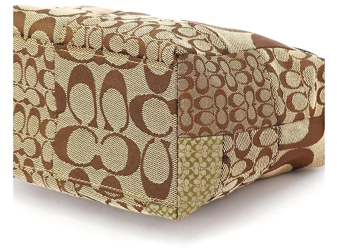 Coach Borsa Hobo Patchwork Signature Beige - vista 11