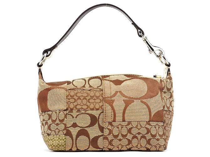 Coach Borsa Hobo Patchwork Signature Beige - vista 3