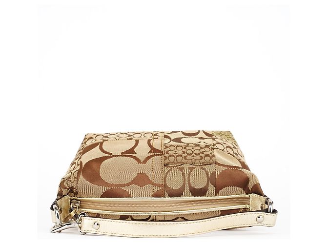 Coach Borsa Hobo Patchwork Signature Beige - vista 4