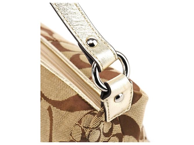 Coach Borsa Hobo Patchwork Signature Beige - vista 7
