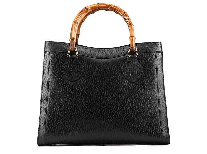 Gucci 035694 Borsa tote Diana Bamboo in pelle nera - vista 3