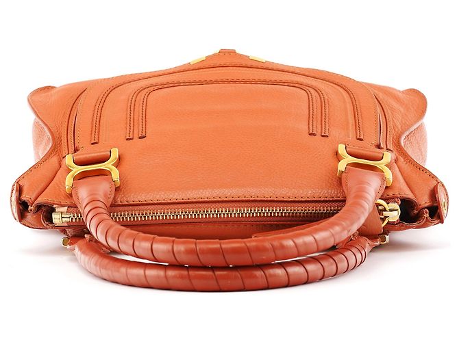 Chloé Borsa a tracolla Marcie in pelle marrone chiaro - vista 4