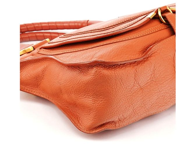 Chloé Borsa a tracolla Marcie in pelle marrone chiaro - vista 7
