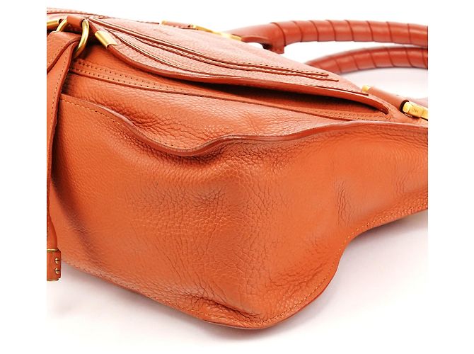 Chloé Borsa a tracolla Marcie in pelle marrone chiaro - vista 8